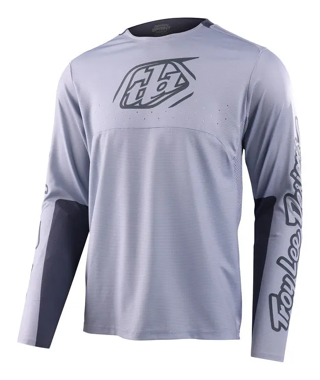 Troy Lee Designs Sprint Long Sleeve Mtb Jersey - Icon - Cement - 2023 1