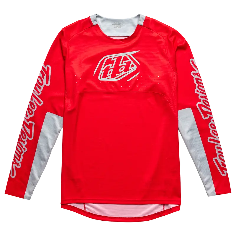Troy Lee Designs Sprint Long Sleeve Mtb Jersey - Icon - Fire Red 1
