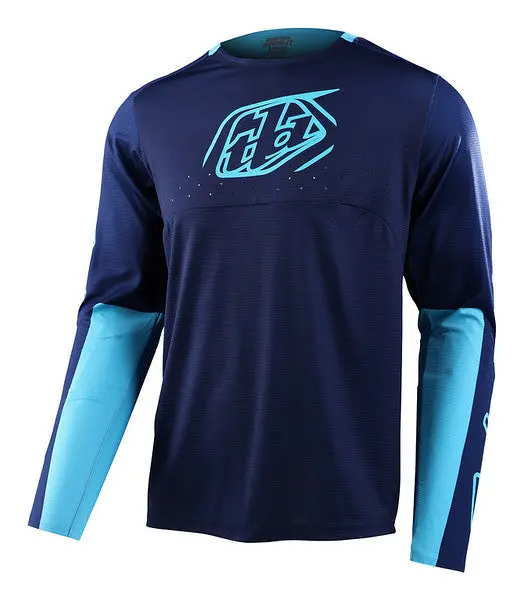 Troy Lee Designs Sprint Long Sleeve Mtb Jersey - Icon - Navy 1