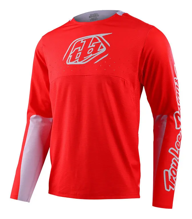 Troy Lee Designs Sprint Long Sleeve Mtb Jersey - Icon - Race Red 1