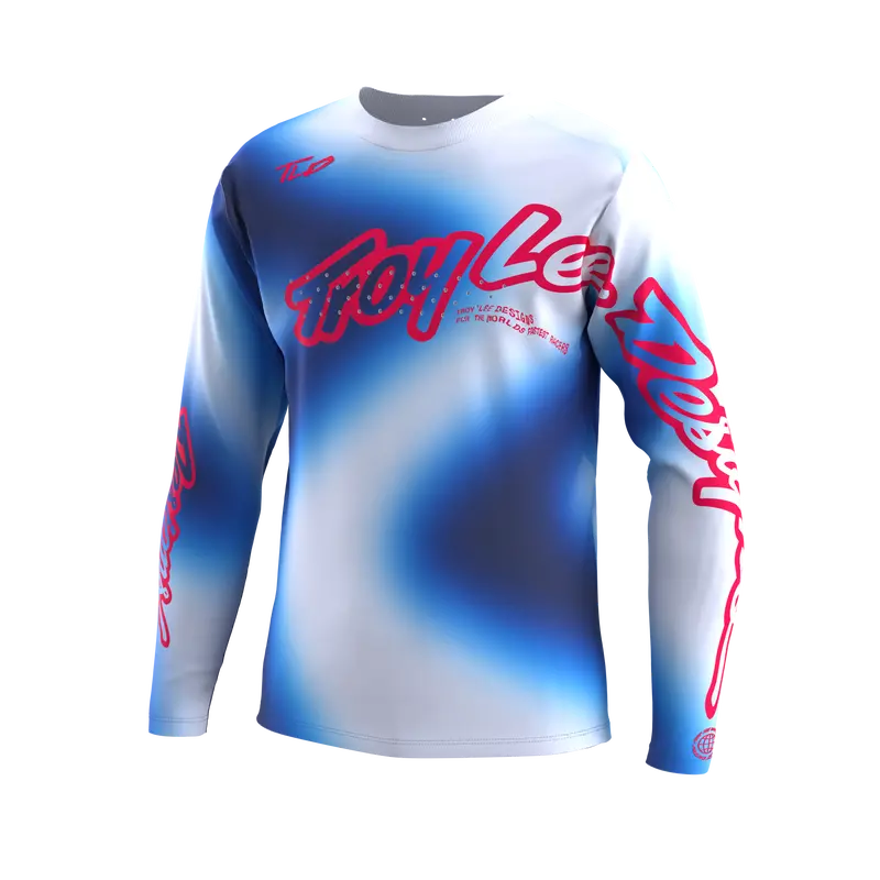 Troy Lee Designs Sprint Long Sleeve Mtb Jersey - Lucid - Youth - Blue - 2023 1