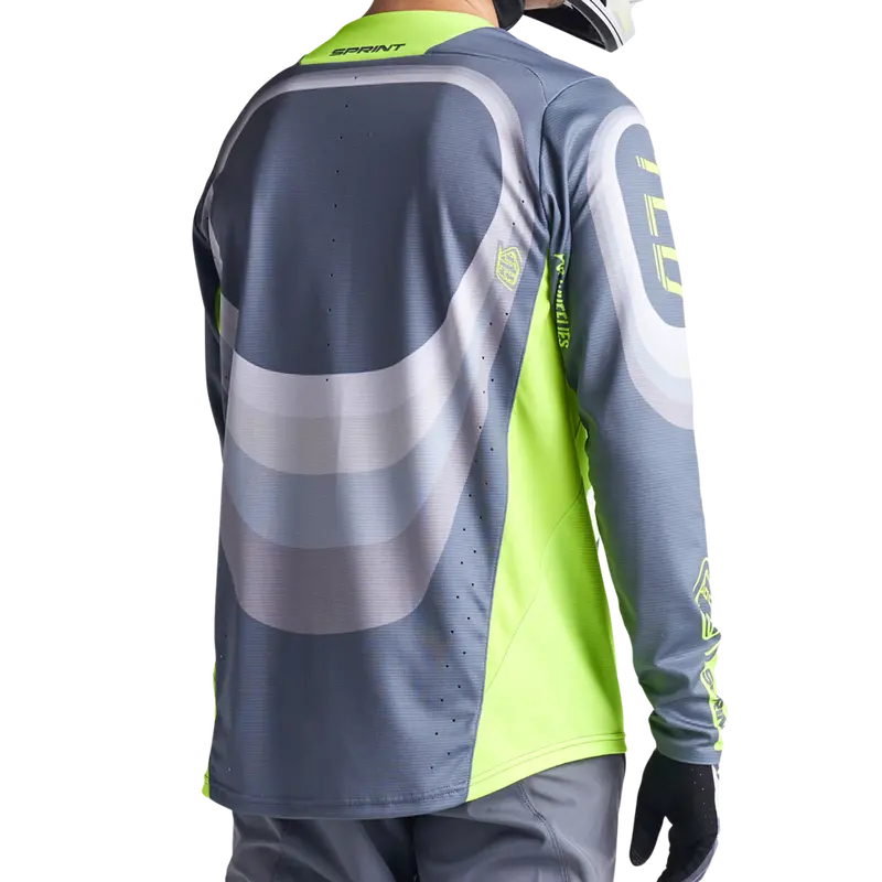 Troy Lee Designs Sprint Long Sleeve Mtb Jersey - Reverb - Charcoal 5