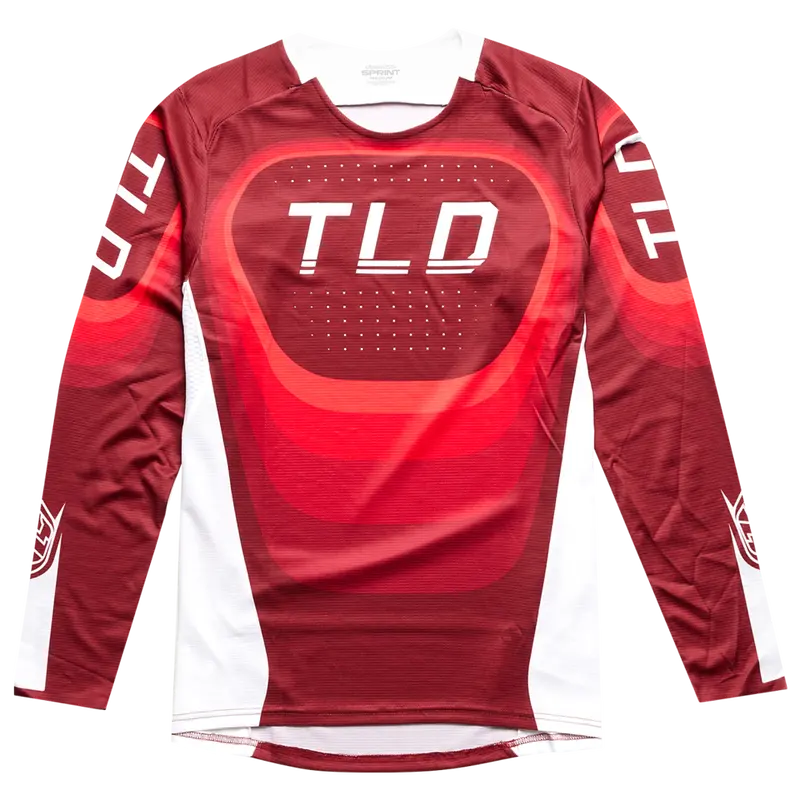 Troy Lee Designs Sprint Long Sleeve Mtb Jersey - Reverb - Race Red 1