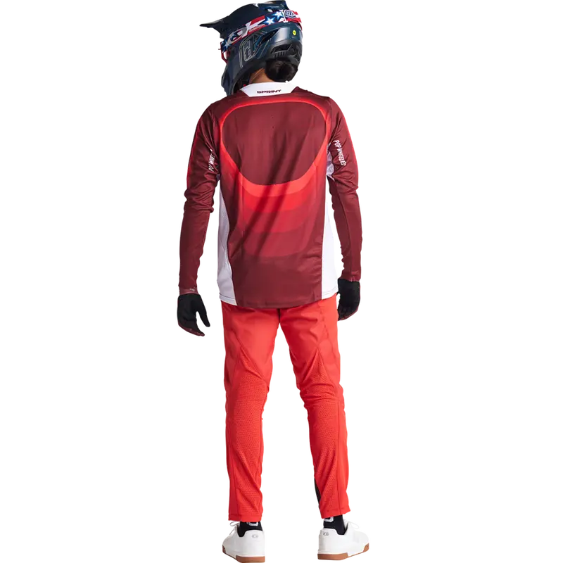 Troy Lee Designs Sprint Long Sleeve Mtb Jersey - Reverb - Race Red 4