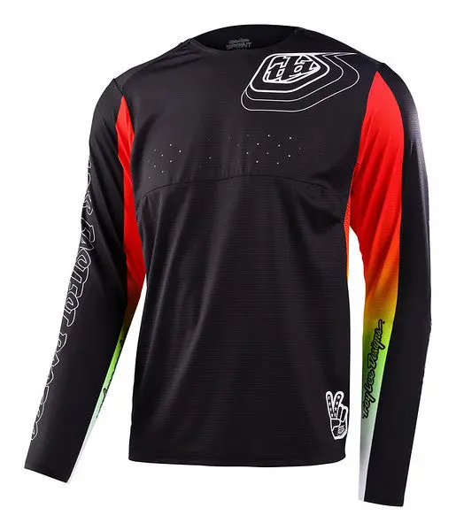 Troy Lee Designs Sprint Long Sleeve Mtb Jersey - Richter - Black - 2023 1