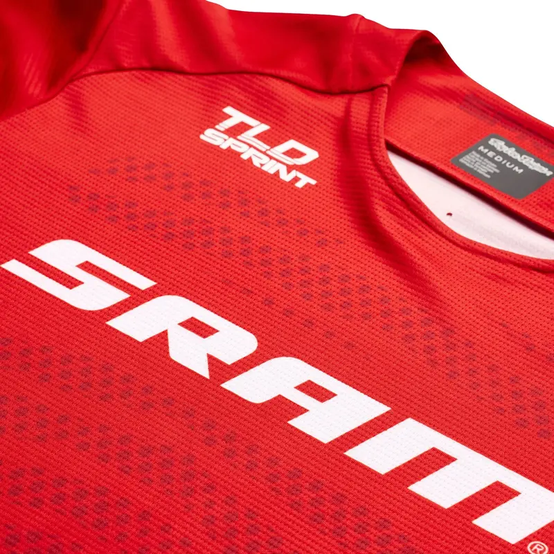 Troy Lee Designs Sprint Long Sleeve Mtb Jersey - Sram Shifted - Fiery Red 2