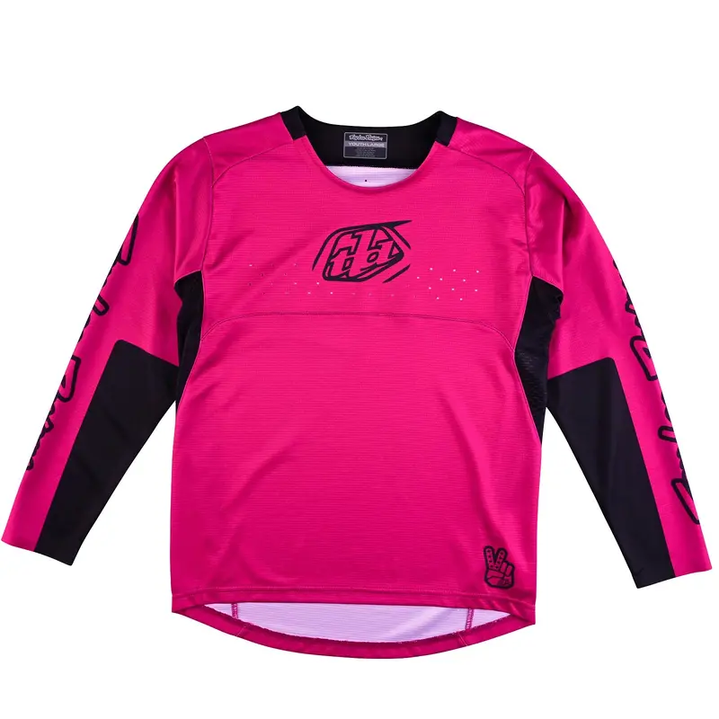 Troy Lee Designs Sprint Long Sleeve Mtb Jersey - Youth - Icon - Berry 1