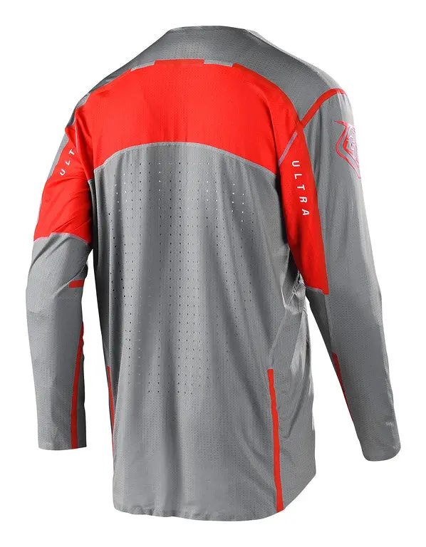 Troy Lee Designs Sprint Ultra Long Sleeve Mtb Jersey - Lines - Gray-Rocket Pink - 2022 2
