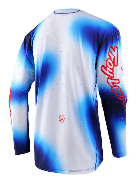 Troy Lee Designs Sprint Ultra Long Sleeve Mtb Jersey - Lucid - White-Blue - 2023 2