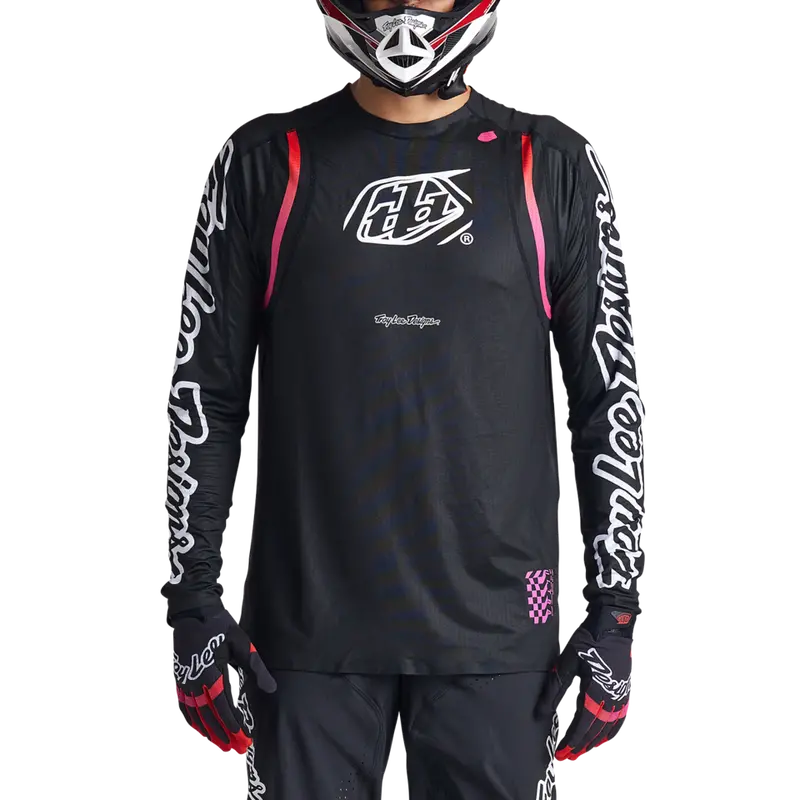 Troy Lee Designs Sprint Ultra Long Sleeve Mtb Jersey - Pinned - Black 3