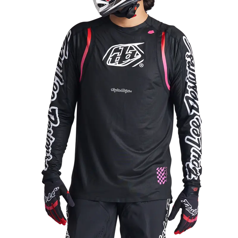 Troy Lee Designs Sprint Ultra Long Sleeve Mtb Jersey - Pinned - Black 4
