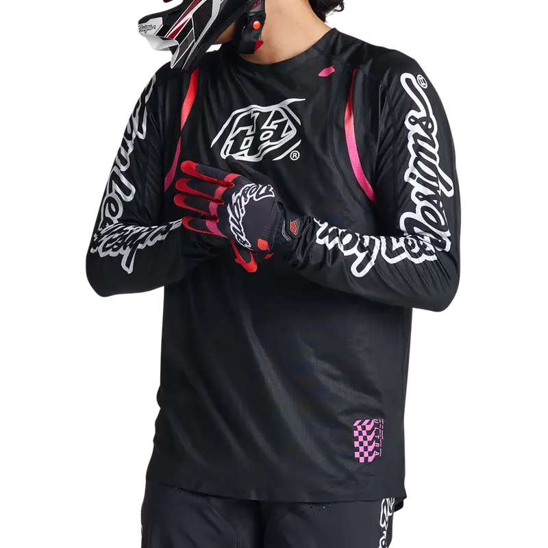 Troy Lee Designs Sprint Ultra Long Sleeve Mtb Jersey - Pinned - Black 5