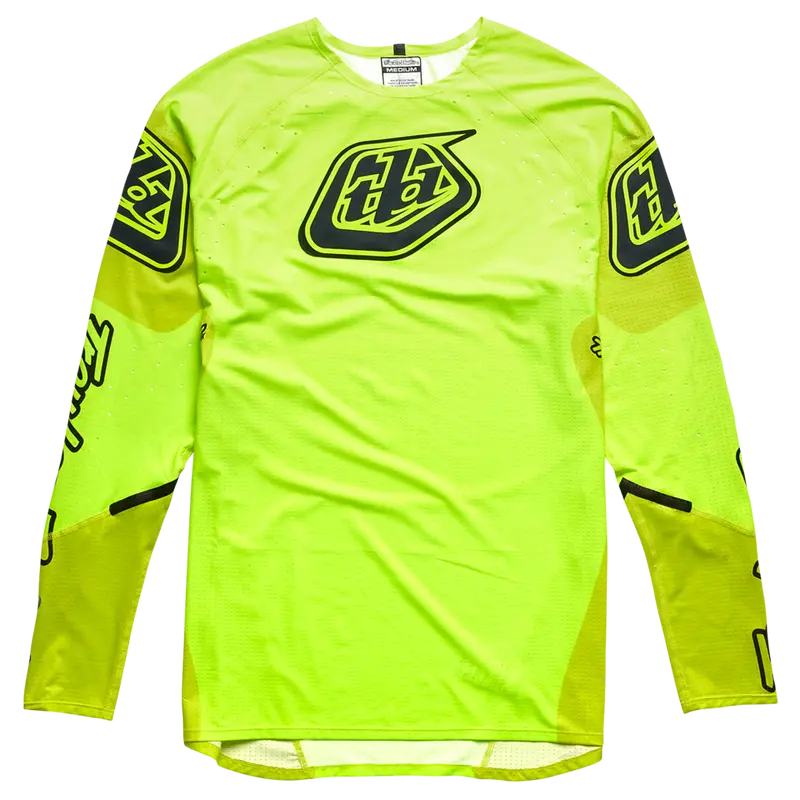 Troy Lee Designs Sprint Ultra Long Sleeve Mtb Jersey - Sequence - Flo Yellow 1