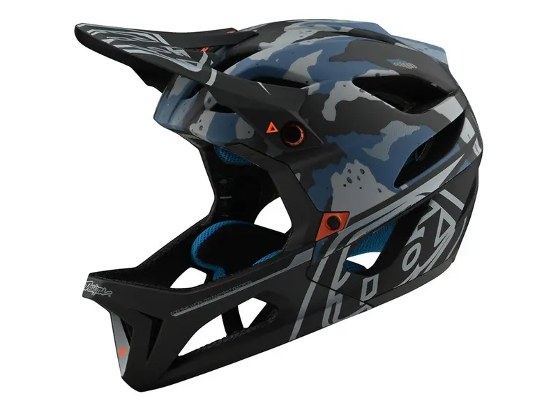 Troy Lee Designs Stage Full Face Helmet - Camo - Light Blue - 2020 1