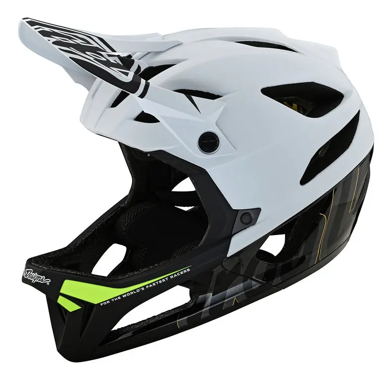 Troy Lee Designs Stage Full Face Helmet - Mips - Signature - White - 2022 1