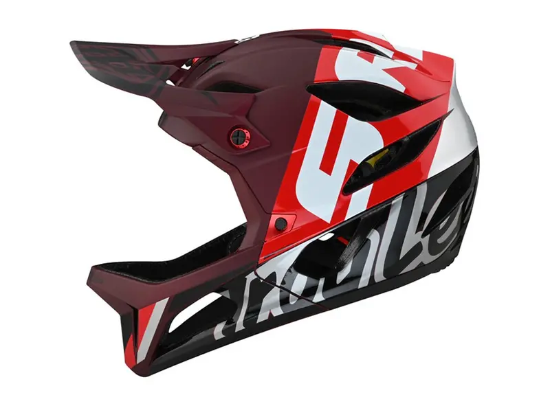 Troy Lee Designs Stage Full Face Helmet - Nova Sram - Burgundy - 2021 1
