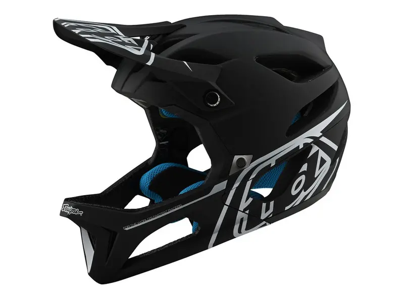 Troy Lee Designs Stage Full Face Helmet - Stealth - Black-Silver - 2020 1