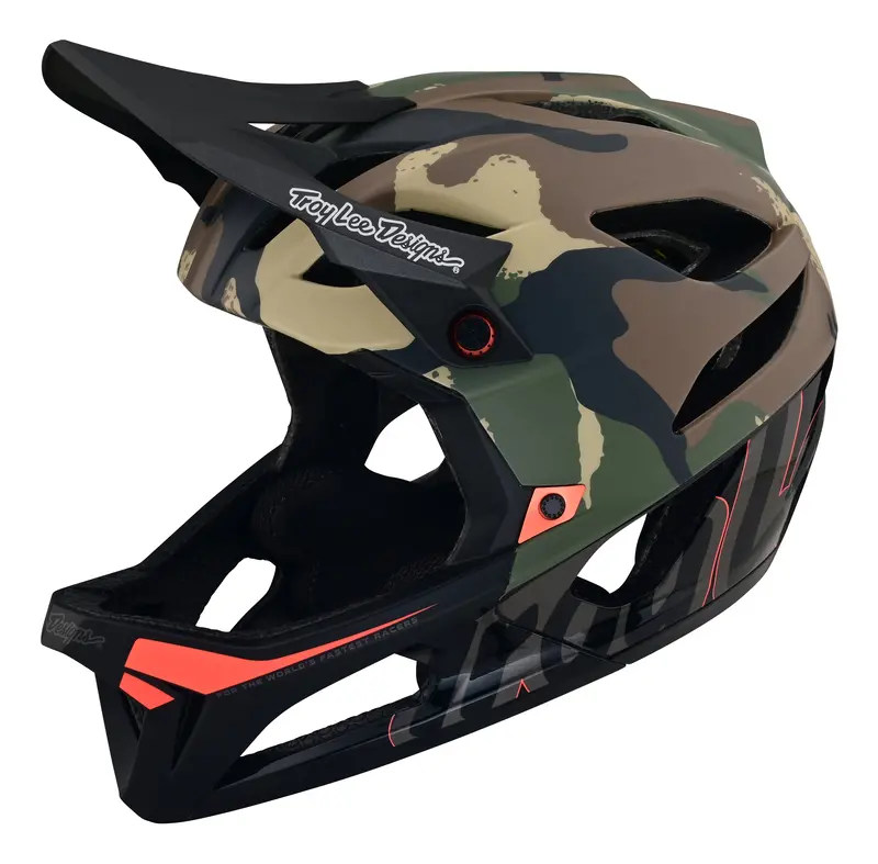 Troy Lee Designs Stage Full Face Helmet With Mips - Signature Camo - Army Green - 2023 1