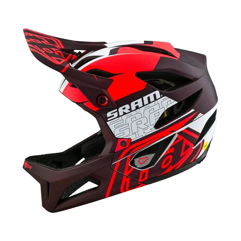 Troy Lee Designs Stage Full Face Helmet With Mips - Sram Vector - Red 2