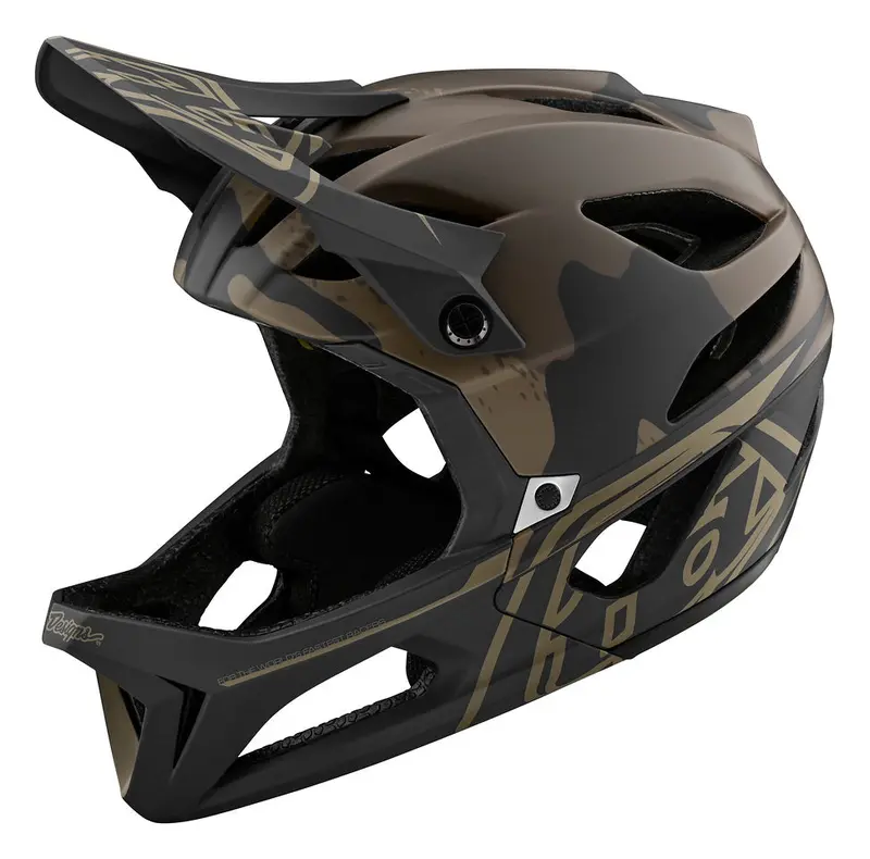 Troy Lee Designs Stage Full Face Helmet With Mips - Stealth - Camo Olive 1