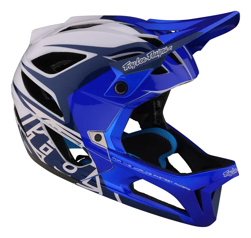 Troy Lee Designs Stage Full Face Helmet With Mips - Valance - Blue - 2023 2