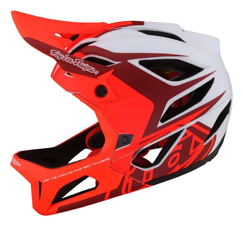 Troy Lee Designs Stage Full Face Helmet With Mips - Valance - Red - 2023 3
