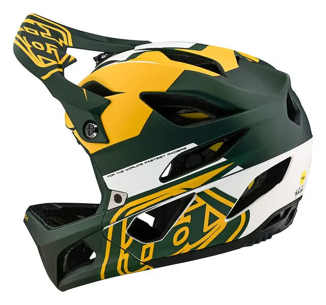Troy Lee Designs Stage Full Face Helmet With Mips - Vector - Green 3