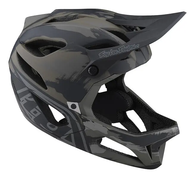 Troy Lee Designs Stage Mips Full Face Helmet - Brush Camo - Military - 2023 2