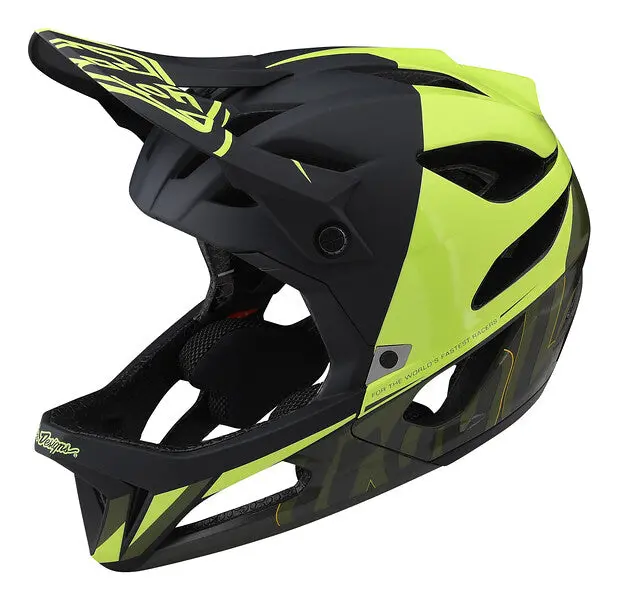 Troy Lee Designs Stage Mips Full Face Helmet - Nova - Glo Yellow - 2022 1