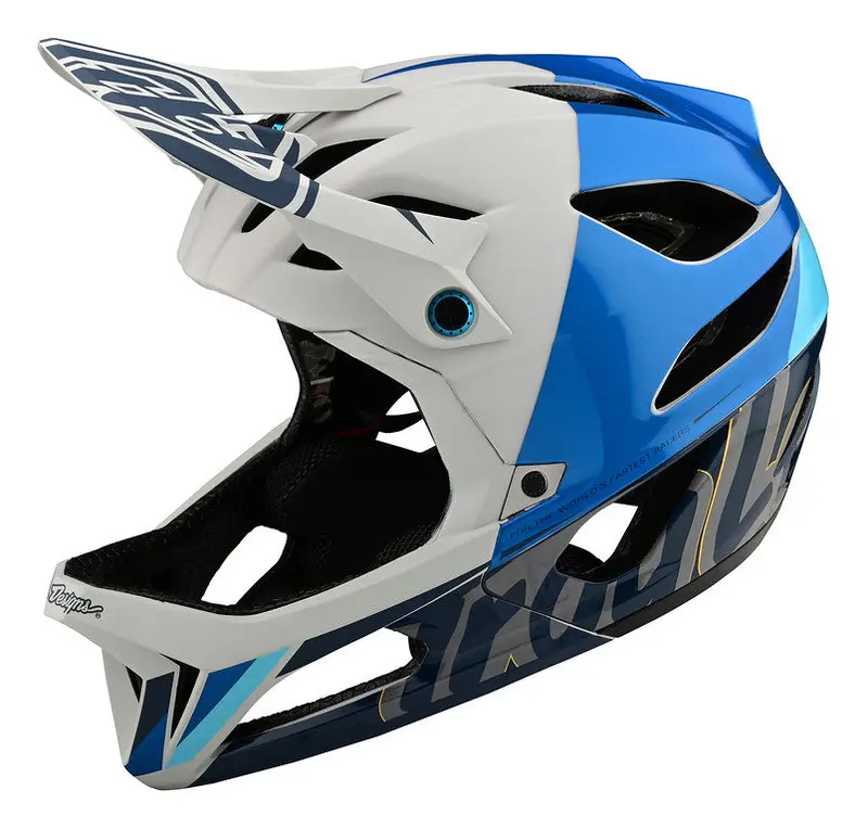 Troy Lee Designs Stage Mips Full Face Helmet - Nova - Slate Blue - 2022 1