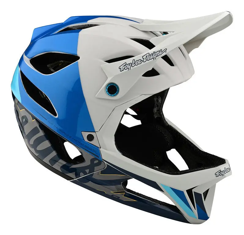 Troy Lee Designs Stage Mips Full Face Helmet - Nova - Slate Blue - 2022 2