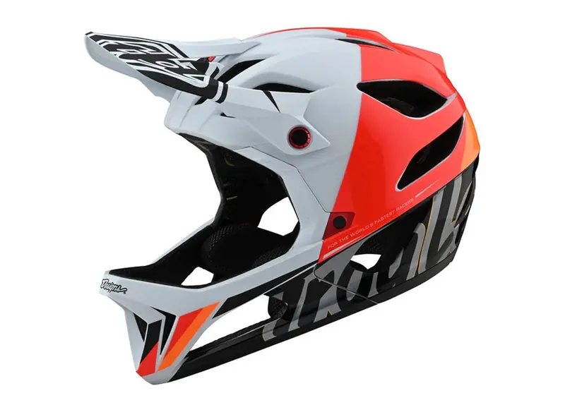 Troy Lee Designs Stage Mips Full Face Helmet - Nova - White - 2021 1
