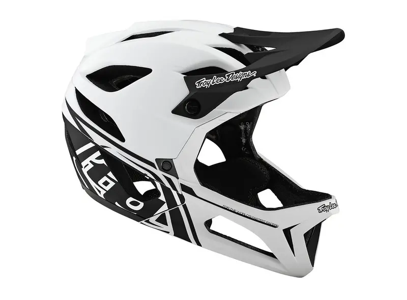 Troy Lee Designs Stage Mips Full Face Helmet - Stealth - White - 2019 1