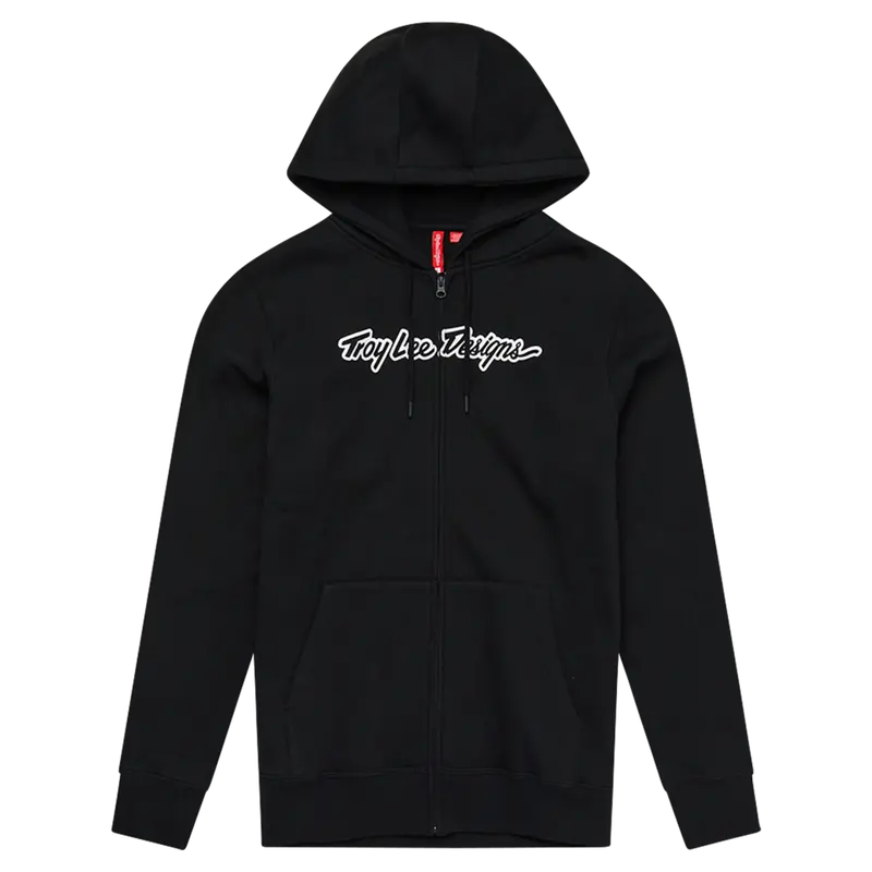 Troy Lee Designs Zip Up Hoodie - Signature Black 1