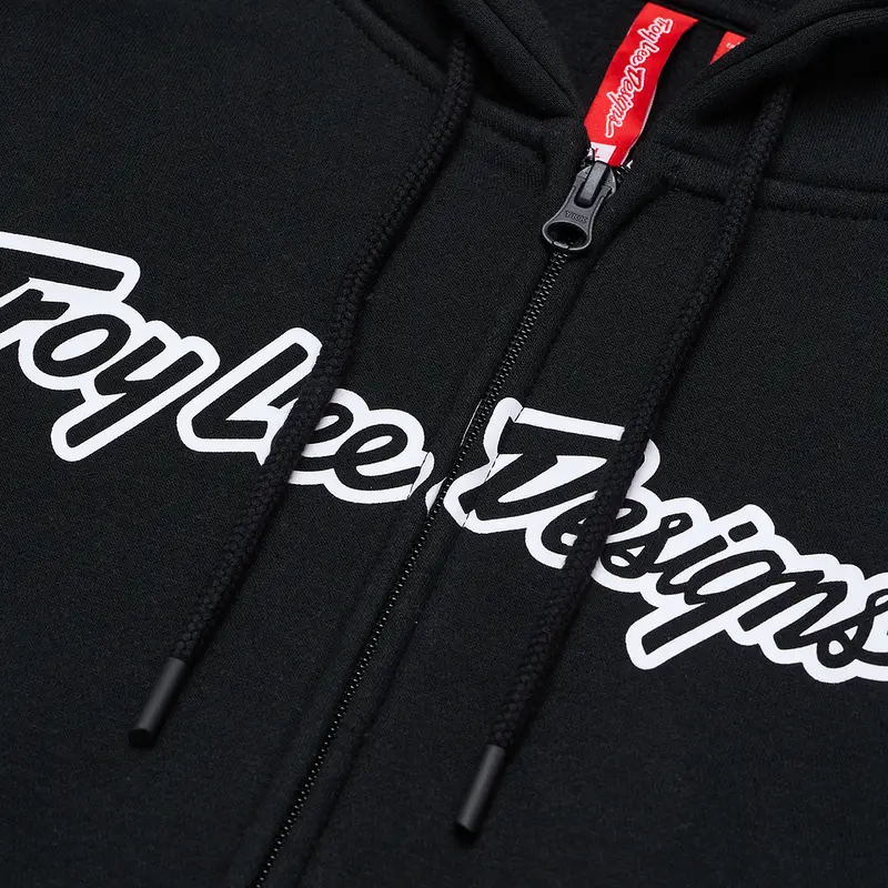 Troy Lee Designs Zip Up Hoodie - Signature Black 3