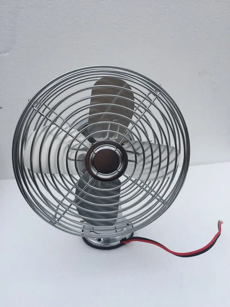 Truck Cab / Bus Van Windshield / Cooling Fan / Defrost Chrome 12V 1