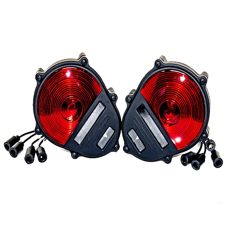 Two Black Tail Lights Signal Brake Stop Light Assembly Black 24-Volt, Fits Military Humvee 2