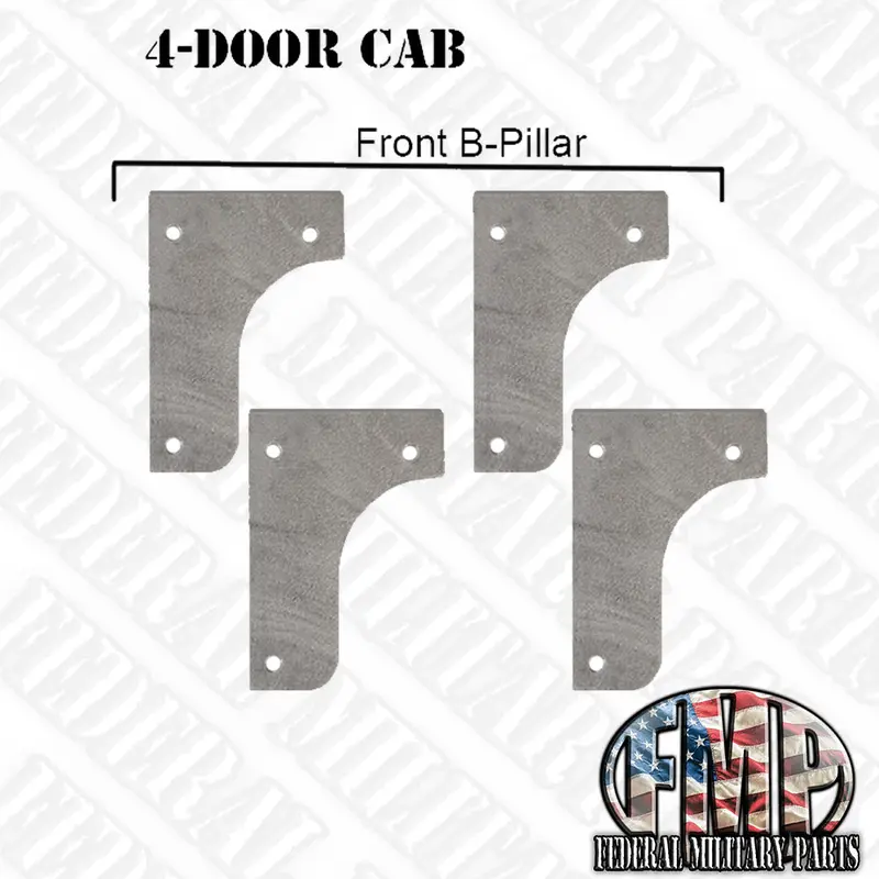 Two, Four Or Six Piece Door Gap Filler Kit For Military Humvee Hard Doors And Soft Doors All Models 2