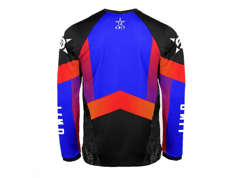 Unit Contender Long Sleeve Mtb Jersey - Blue 2