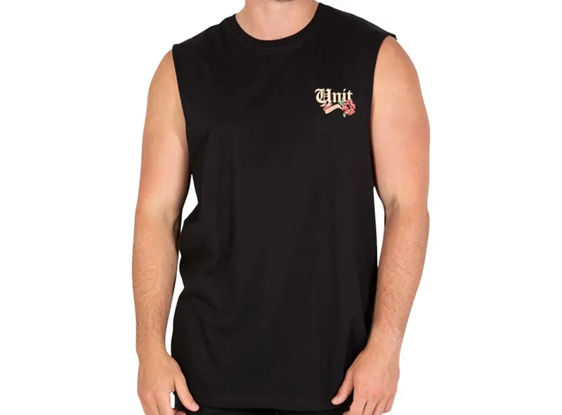 Unit Prayn Muscle Top - Black 1