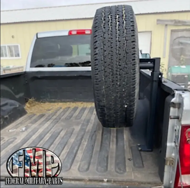 Universal 4X4 Bed Mounted Tire Carrier Fits Ford Dodge Chevy Jeep Pickup Trucks 1