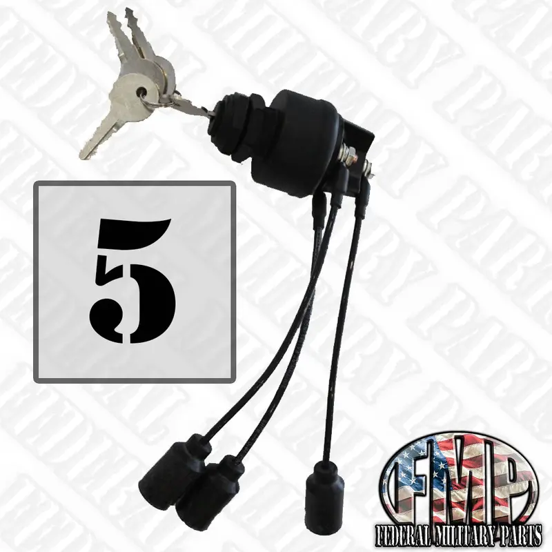 Universal Military Keyed Ignition Starter Switch - Plug And Play Choice Black Tan Or Green For Humvee 10