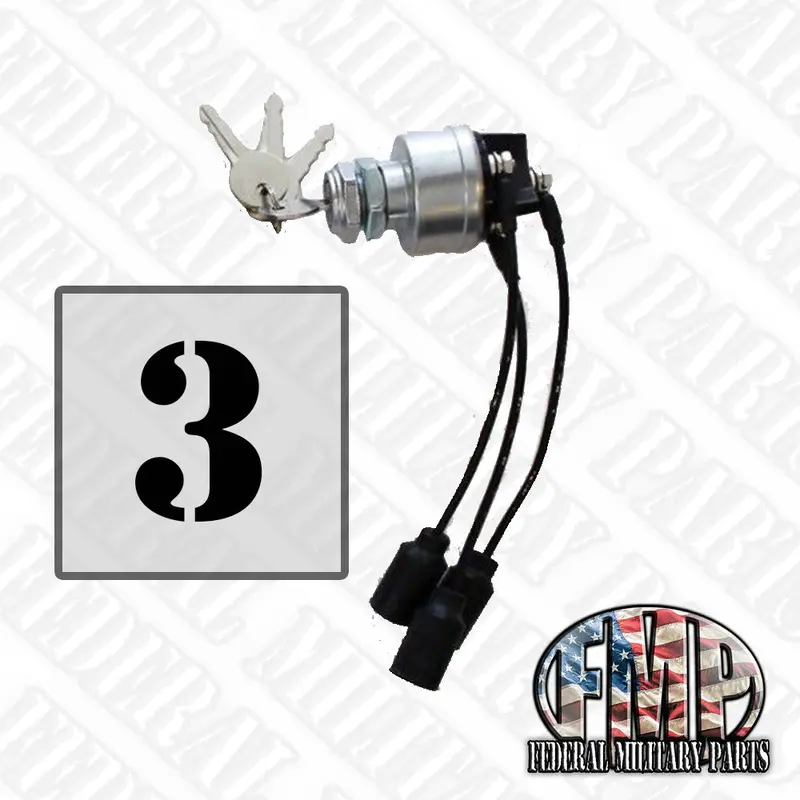 Universal Military Keyed Ignition Starter Switch - Plug And Play Choice Black Tan Or Green For Humvee 12