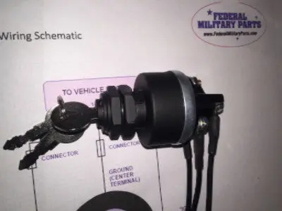 Universal Military Keyed Ignition Starter Switch - Plug And Play Choice Black Tan Or Green For Humvee 5