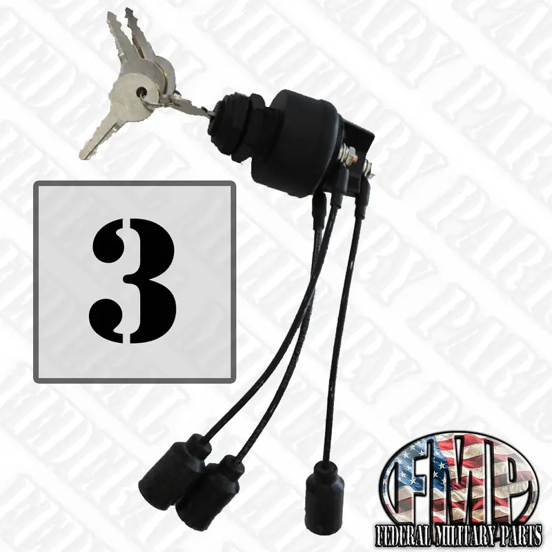 Universal Military Keyed Ignition Starter Switch - Plug And Play Choice Black Tan Or Green For Humvee 7