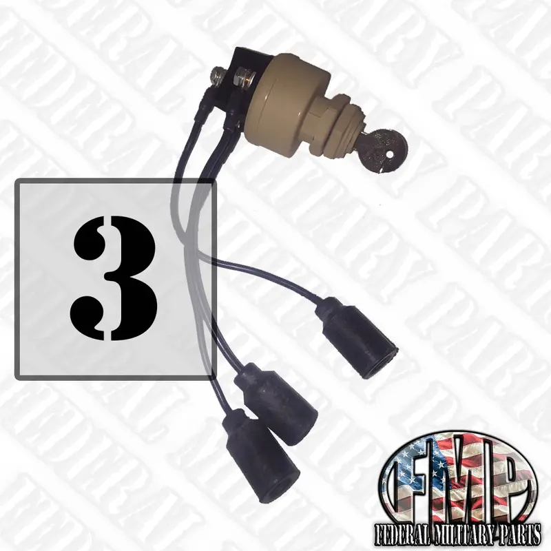 Universal Military Keyed Ignition Starter Switch - Plug And Play Choice Black Tan Or Green For Humvee 8