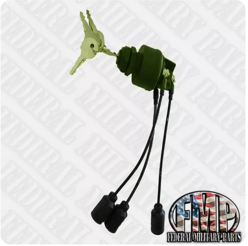 Universal Military Keyed Ignition Starter Switch - Plug And Play Choice Black Tan Or Green For Humvee 9