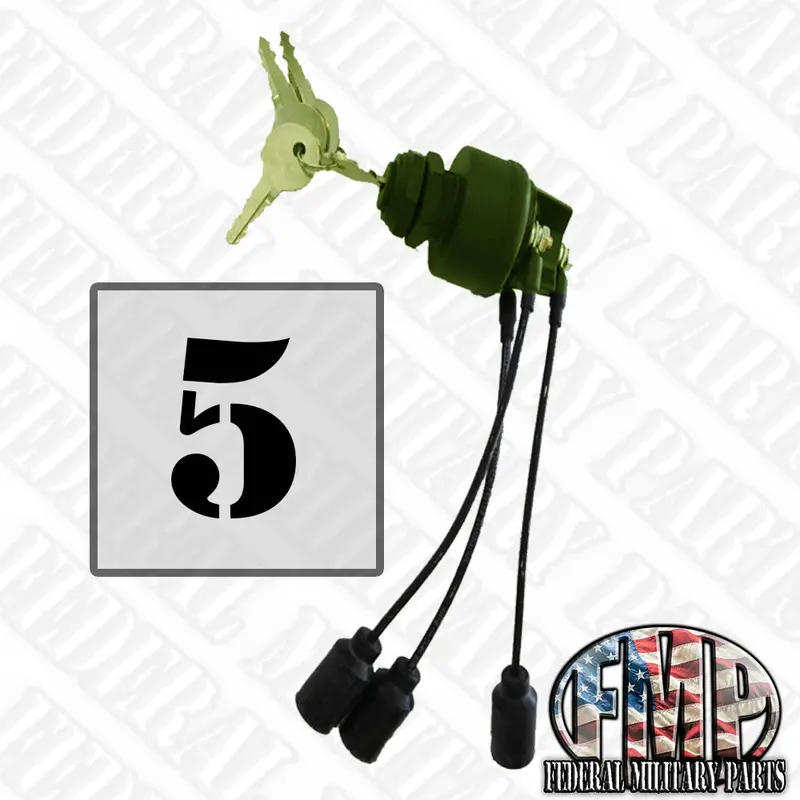 Universal Military Keyed Ignition Starter Switch - Plug And Play Choice Black Tan Or Green For Humvee 9