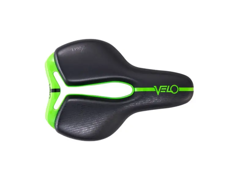 Velo Little Angel Saddle - 137Mm - Black-Green 1