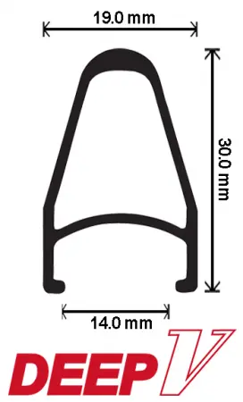 Velocity Deep V 700C Road Rim - Reflective Black 2
